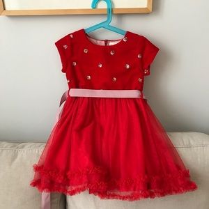 Mini Boden girl red dress